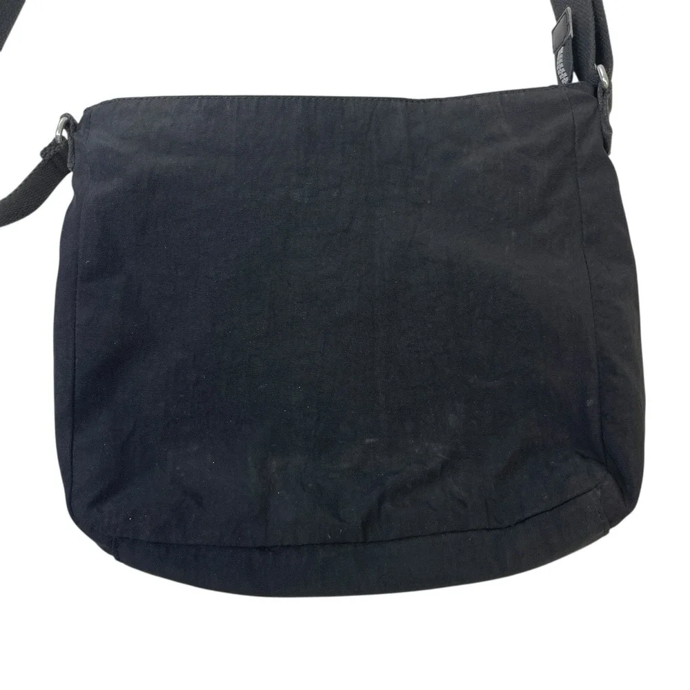 Kipling Black Nylon Crossbody Messenger Bag Tablet Zip Top Adjust Strap Purse